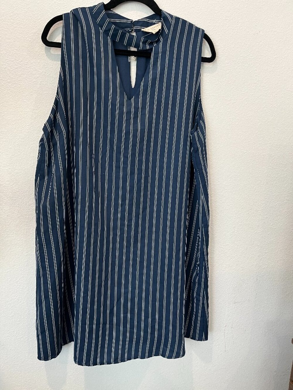 Blue Pepper Plus Dress 2XL Blue & White Striped